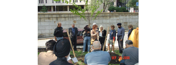 UNITED SIKHS JOINS FAITH GROUPS AND SURVIVORS AT TREE PLANTING MEMORIAL AT GROUND ZERO